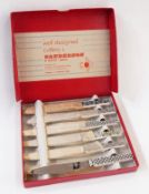 Fruit knives in original box "Well Designed Cutlery by Sanderson of Sheffield, England,