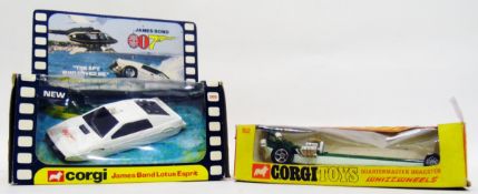 Corgi Toys 'Whizz Wheels' Quartermaster Drag Star, no.162 and a Corgi James Bond Lotus Espirit, no.