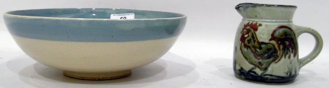 Studio pottery bowl with corn decoration, 21.