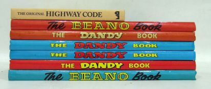 Beano book 1983, Dandy Book 1982, Dandy book 1985, Dandy book 1987, Dandy book 1988,