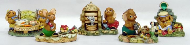 Collection of Pendelphin rabbits including 'Cracker', 'Treasure', 'The Gaffer',
