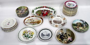 Large collection of various collectors plates including 'RHS Chelsea Flower Show' plates,