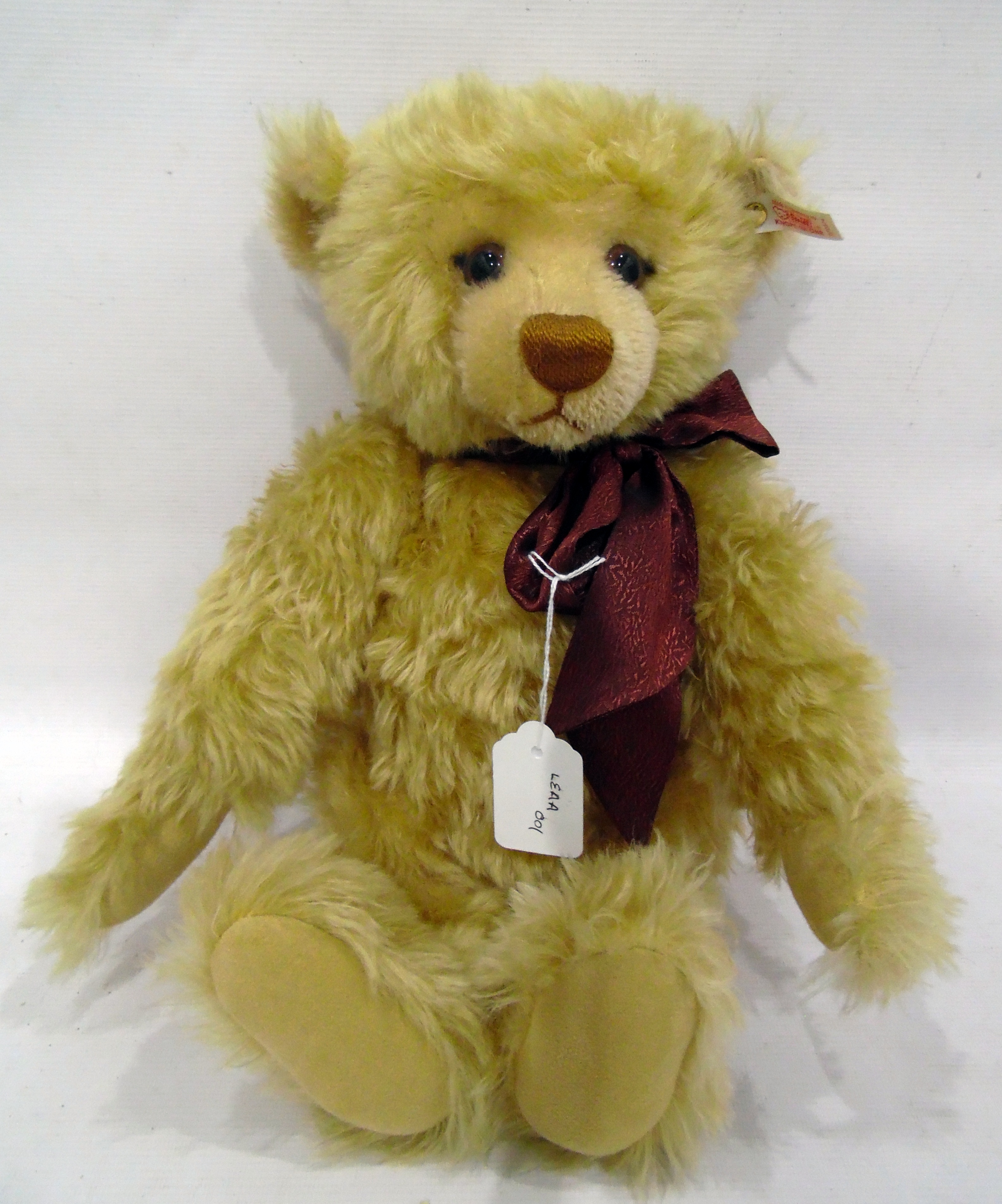 Steiff gold plush bear with Steiff label to ear, - Image 2 of 2