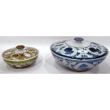 Two Aldermaston pottery bowls with cover,