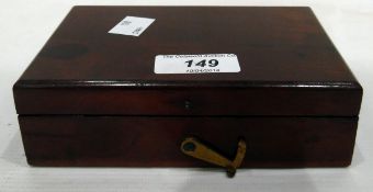 Set of brass scales in box, box labelled 'Marmbrunn, Quartz & Co,