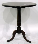 Mahogany pedestal tripod table,