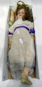German bisque headed doll with sleeping eyes, open mouth, articulated limbs,