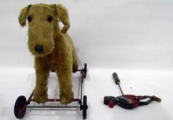 Push-a-long dog on wheels,