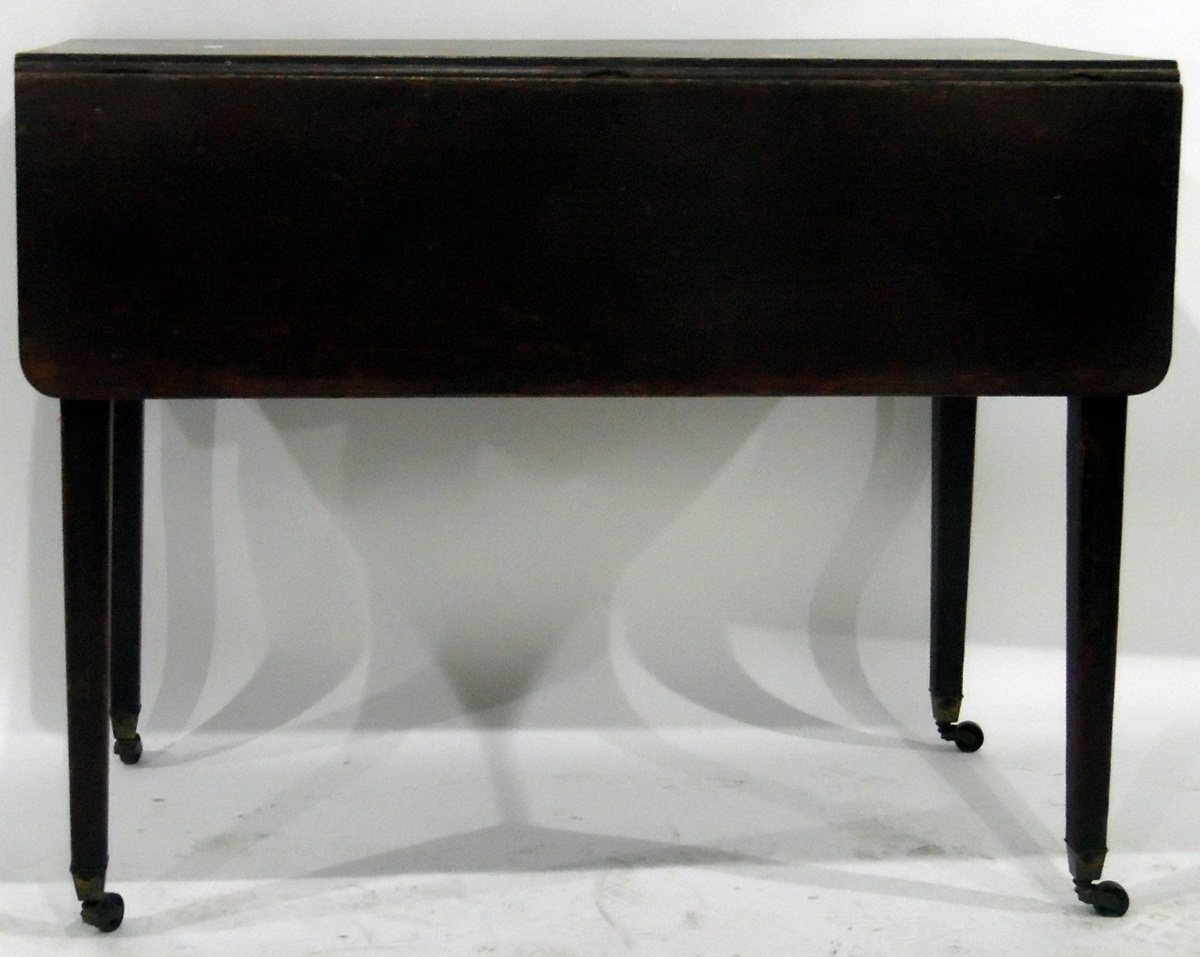 19th century oak pembroke table fitted a drawer to frieze,
