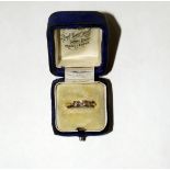 18ct gold and diamond three-stone ring