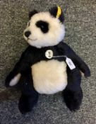 Steiff panda bear with label to ear