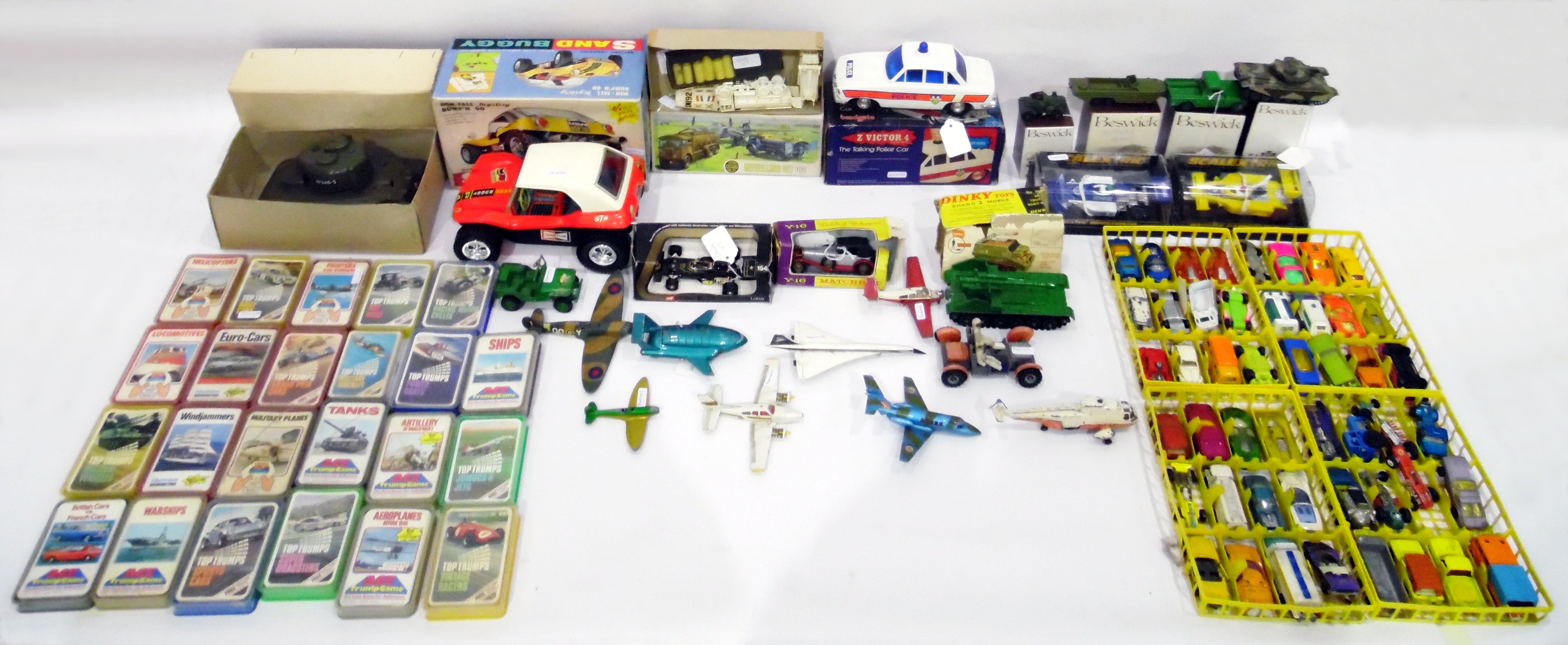 Quantity of Top Trumps playing card sets, a battery operated sand buggy, - Image 2 of 2