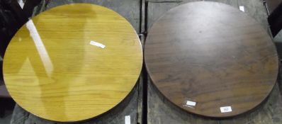 Two wooden circular lazy susans (2)