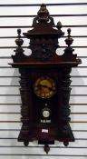 Victorian mahogany wall clock by H Samuel, Manchester,