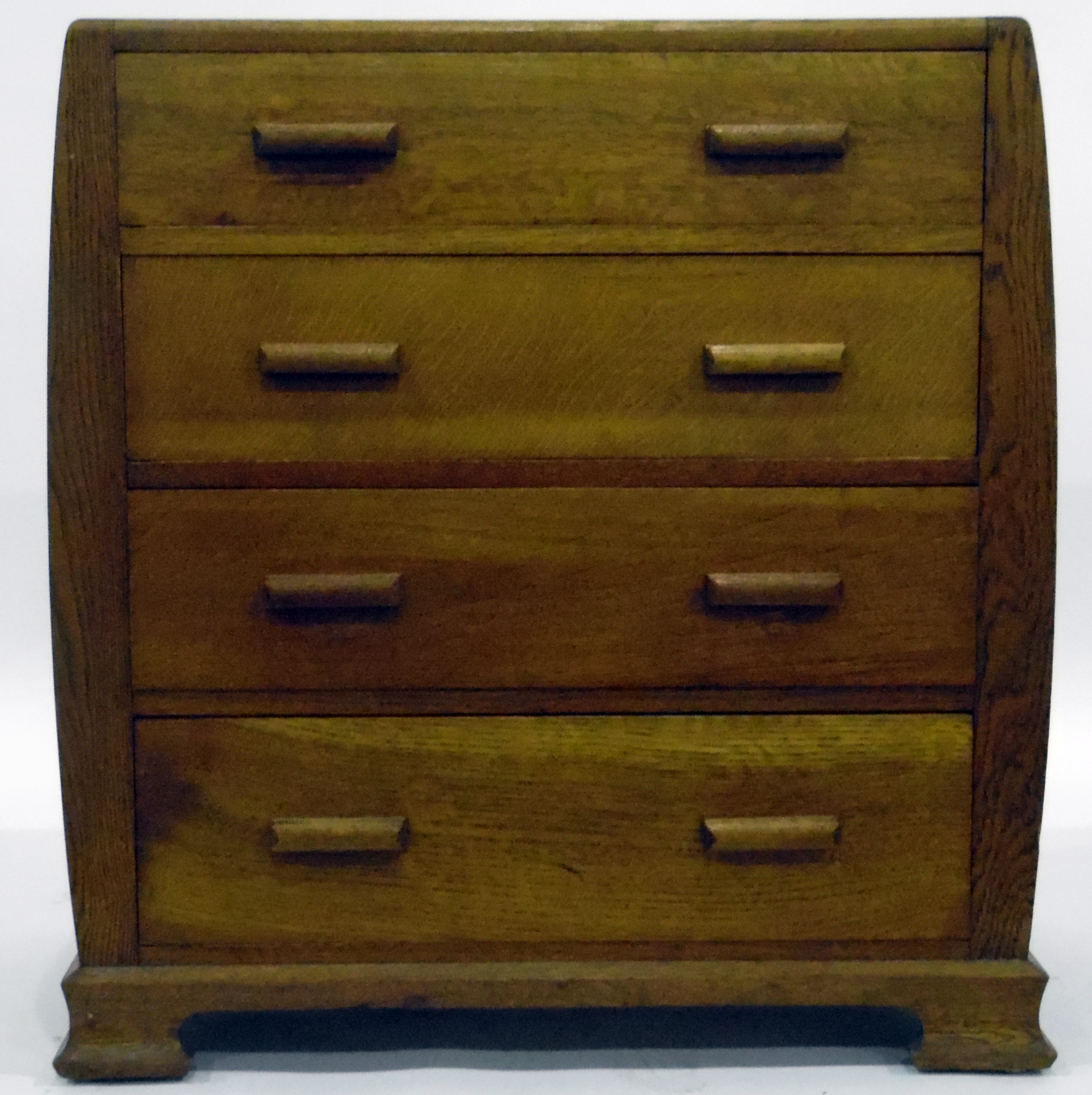 Mid 20th century beech-finish chest of four drawers, - Image 2 of 2