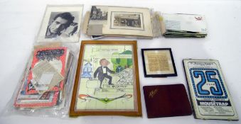 Large quantity of theatre related memorabilia to include Eddie Siguard photo and signature,