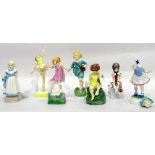 Set of Royal Worcester porcelain 'Days of the Week' models to include 'Monday's Child' 3257 (girl