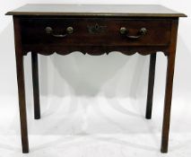 19th century mahogany side table fitted a drawer to frieze,