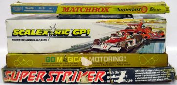 Scalextric GP1 model racing kit, a Matchbox Superfast SF-1 Speed set,