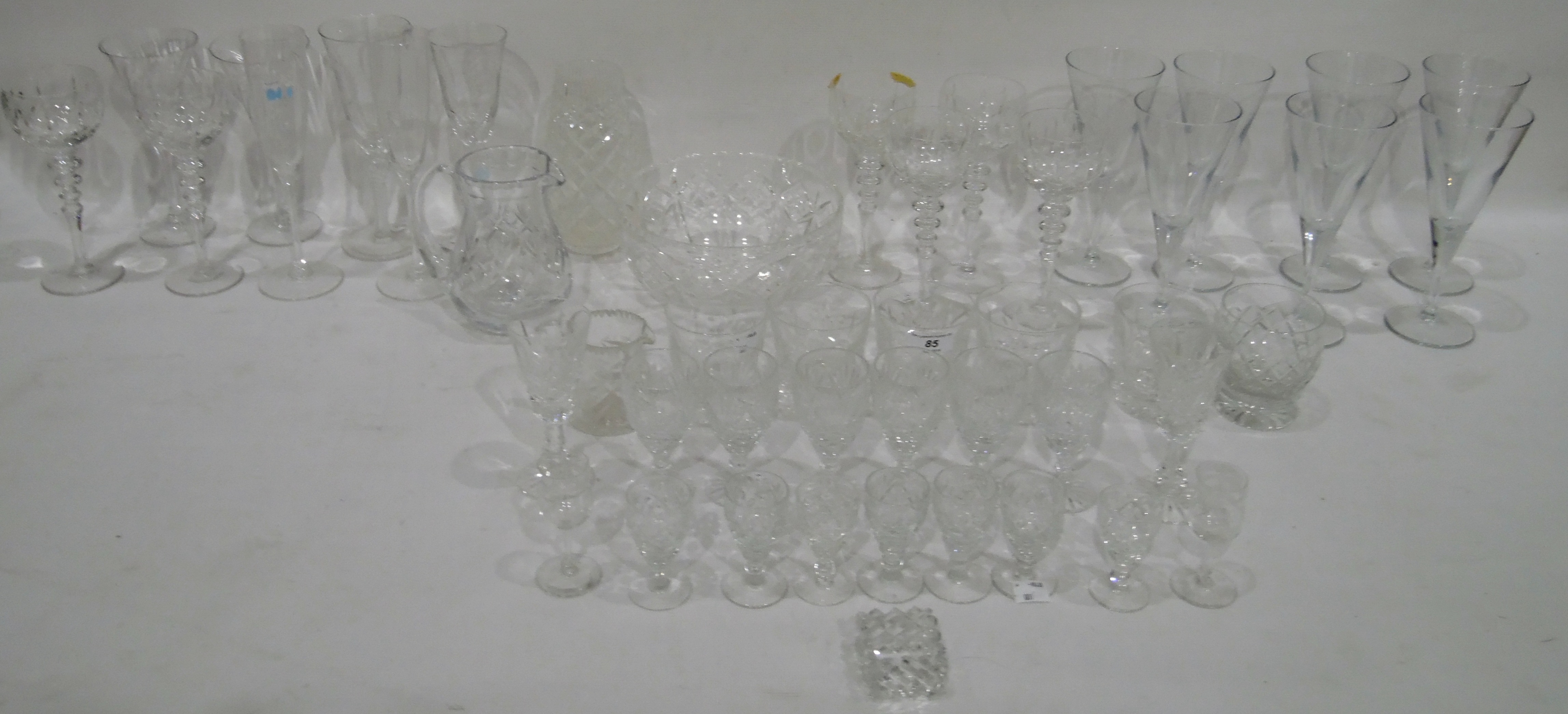 Clear glass set of wine glasses, small glasses, jugs, - Image 2 of 2