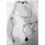 Three costume chain necklaces (boxed)
