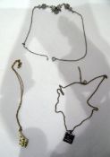 Three costume chain necklaces (boxed)