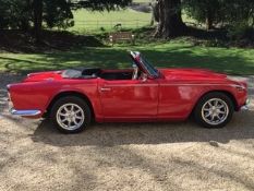 1967 Triumph TR4 A IRS Convertible Michelotti styling Red,M.O.T.July 13th 2018. Engine no. CT78262E.