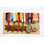 WWII Naval medal group of six including Naval General Service medal named to 'C/JX147256 S G