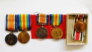 Two WWI pairs War medal and Victory medal named to '89828 GNR A FISHPOOL RA',