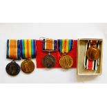 Two WWI pairs War medal and Victory medal named to '89828 GNR A FISHPOOL RA',