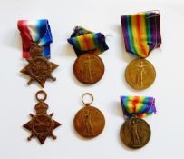 Collection of six WWI medals to include 1914-15 Star and Victory medal named to '84516 DVR R