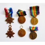 Collection of six WWI medals to include 1914-15 Star and Victory medal named to '84516 DVR R