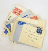 Accumulation of covers in mixed condition, with Egypt 1940-50, some mint, mixed and cigarette cards,