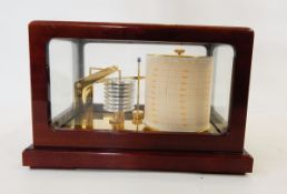 Sewills of Liverpool barograph in mahogany case, with graph papers,
