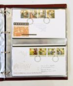 Three albums of GB FDCs from 1953 to 1990,