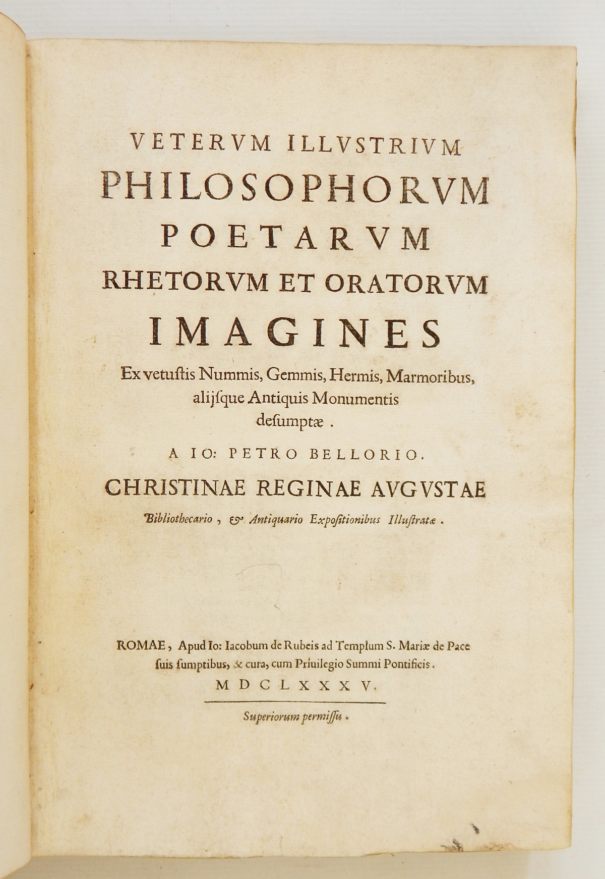 Bellorio Petro [Bellorio Giovanni Petro] "Veterum Illustrium Philosophorum Poetarum...