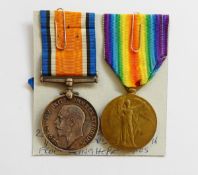 WWI War medal and Victory medal named to '28478 PTE L F B STERRY GLOUC R',