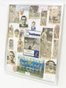 Framed Chelsea Football Club signatures to include Tommy Robson, Ray Wilkins, Tommy Knox,