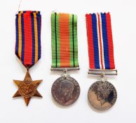 Trio of WWII medals including George VI Burma Star