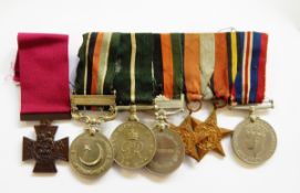 WWII Indian medal group of six with reproduction Victoria Cross