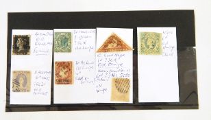 Classic stamps ex France, 1d black 4M, Bahamas 6d British Honduras, St Helena 4d CGH1D,