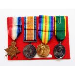 WWI 1914-15 Star, War medal and Victory medal named to '160 GNR E W TRACEY RFA',