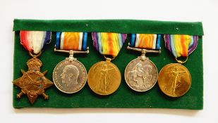 WWI family group of medals to include 1914-15 Star,
