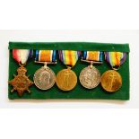 WWI family group of medals to include 1914-15 Star,