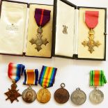 WWI 1914-15 Star, War medal and Victory medal named to '13627 2 A. M. C. J. STROTHER, RFC LIEUT C.