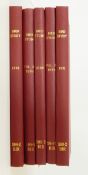 Quantity of bound volumes of Bird Study, library bindings from 1950's, 60's, 70's,