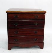 Georgian style mahogany chest of drawers, with four long graduated drawers, brass plate handles,