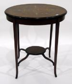 Edwardian mahogany oval-top occasional table,