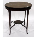 Edwardian mahogany oval-top occasional table,