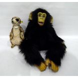 Steiff 'Mungo' meerkat and a ventriloquist's chimpanzee (2)